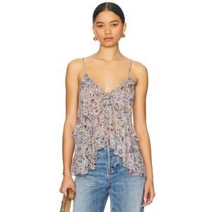 Isabel Marant Briara Tank Top in Ecru Floral FR 40 US 8